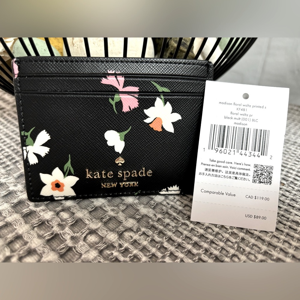 Kate Spade Madison Floral Card Holder
